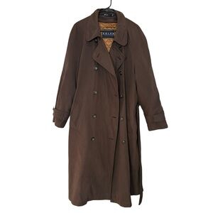 Ralph Ralph Lauren Chocolate Double-Breasted Trench Coat Size 42R